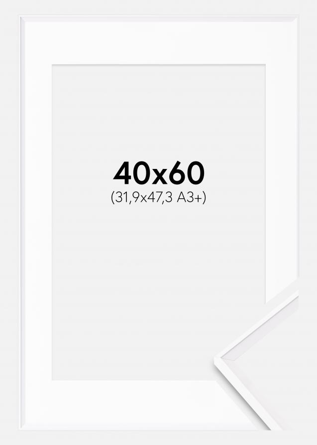 Cadre Desire Blanc 40x60 cm - Passe-partout Blanc 32,9x48,3 cm (A3+)