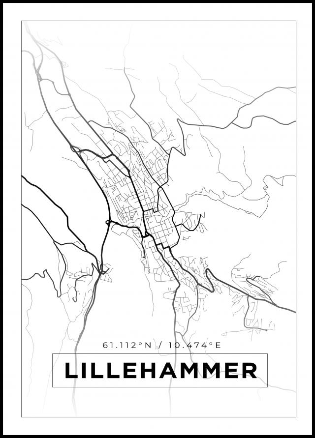 Map - Lillehammer - White