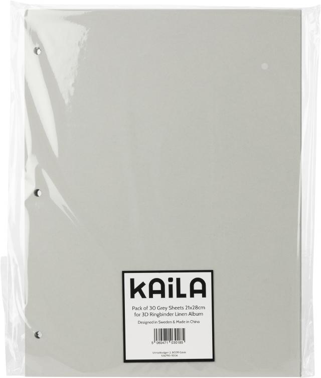 KAILA Refill Sheets - Coffee Table Photo Album 30 pcs - Grey