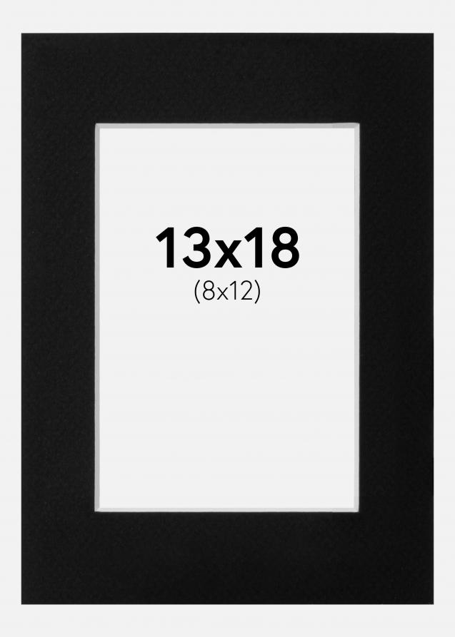 Passe-partout Noir Standard (noyau blanc) 13x18 cm (8x12)