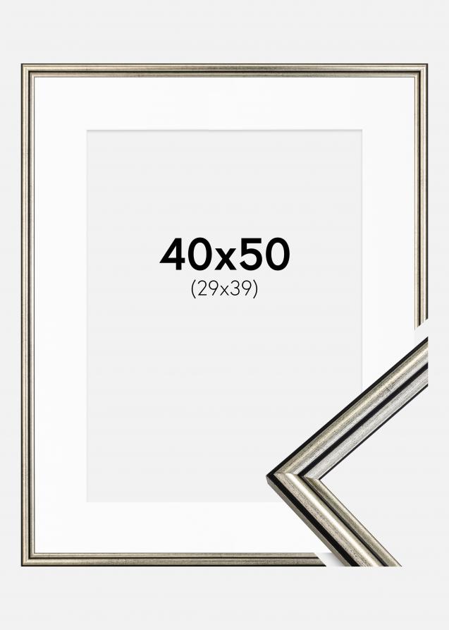 Cadre Horndal Argent 40x50 cm - Passe-partout Blanc 30x40 cm