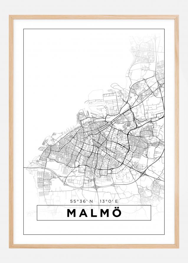 Map - Malmö - White