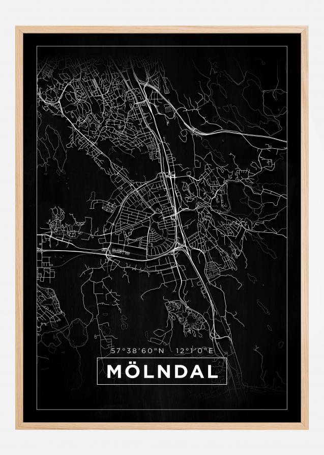 Map - Mölndal - Black