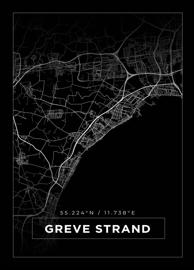 Map - Greve Strand - Black