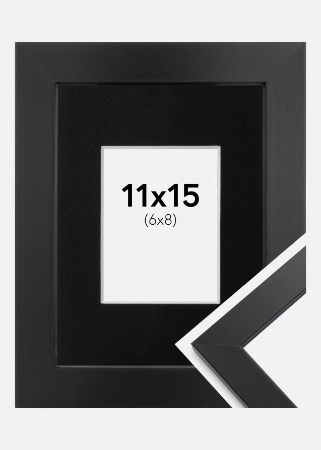 Cadre Black Wood 11x15 cm - Passe-partout Noir 7x9 cm