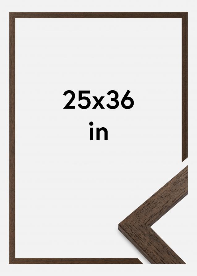Cadre Brown Wood Verre Acrylique 25x36 pouces (63,5x91,44 cm)