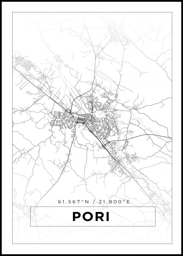 Map - Pori - White