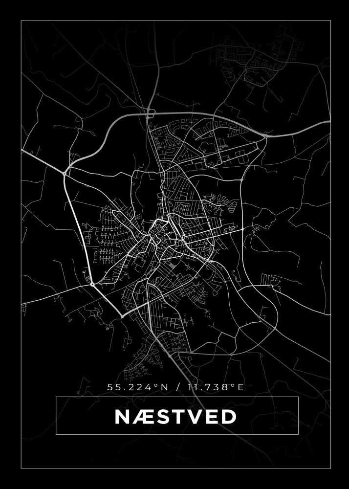 Map - Nstved - Black