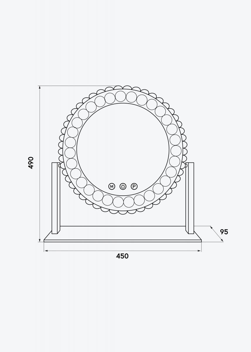 Achetez KAILA Miroir de maquillage Pillar LED Magnifying 20 cm Ø ici 