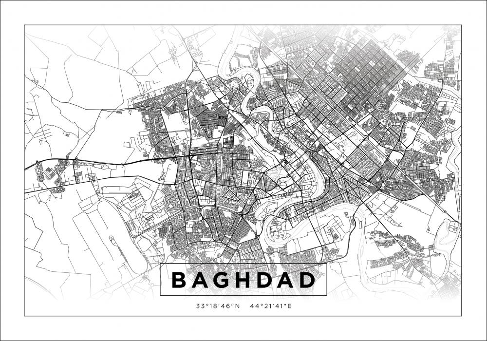 Map - Baghdad - White