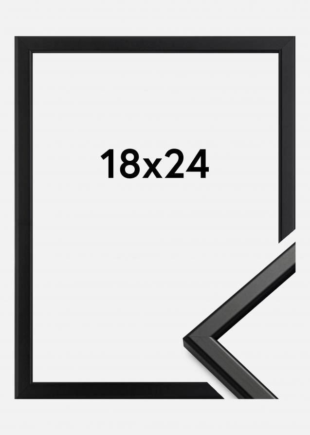 Cadre Slim Mat Verre antireflet Noir 18x24 cm