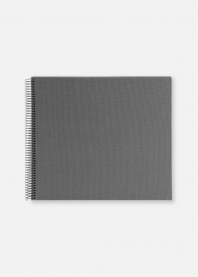 Bella Vista Album spirale Gris - 35x30 cm (40 pages noires / 20 feuilles)