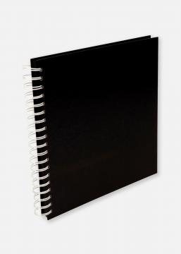 Album photo spirale carr Noir - 25x25 cm (80 pages noires / 40 feuilles)