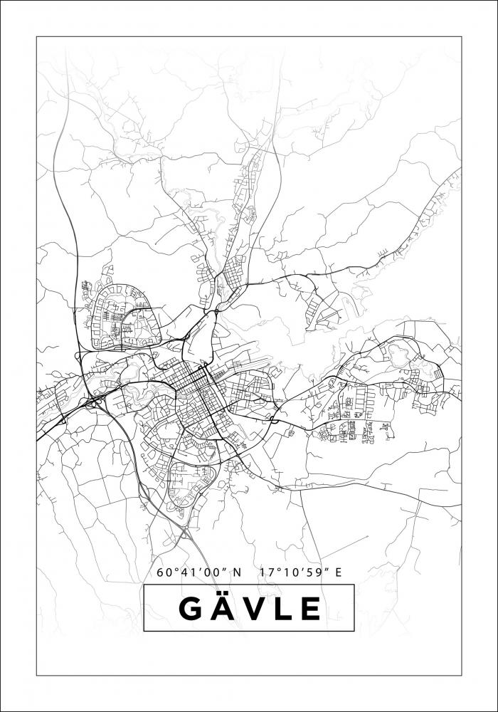 Map - Gvle - White