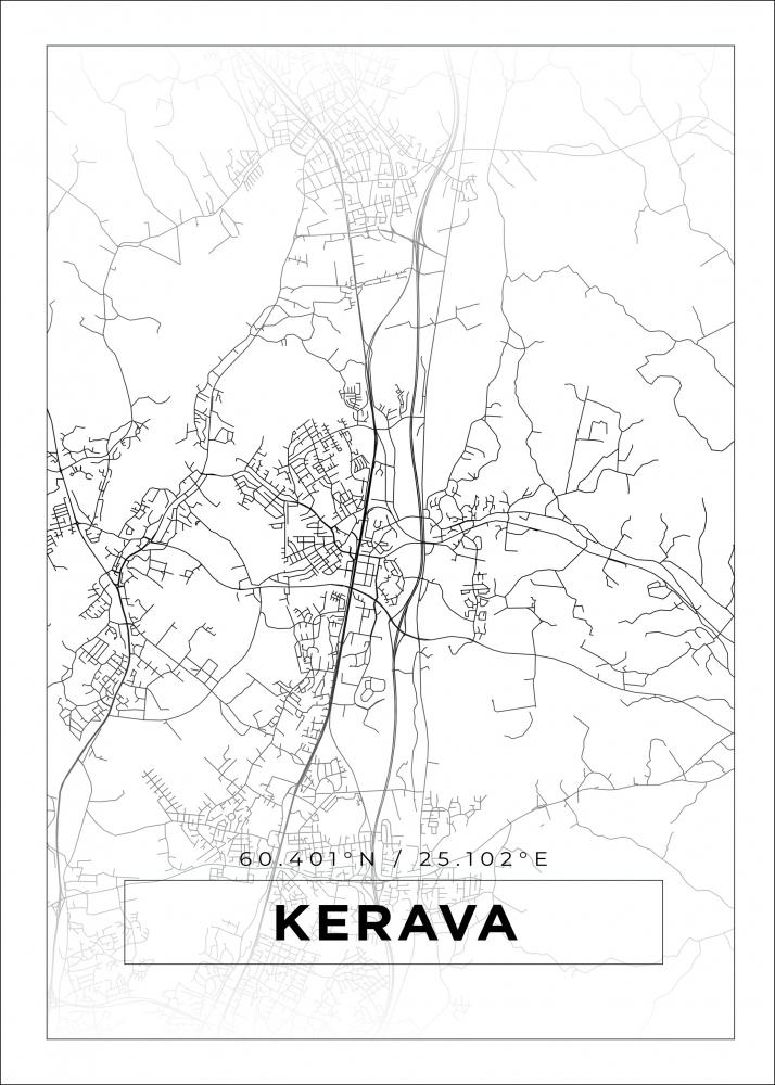 Map - Kerava - White