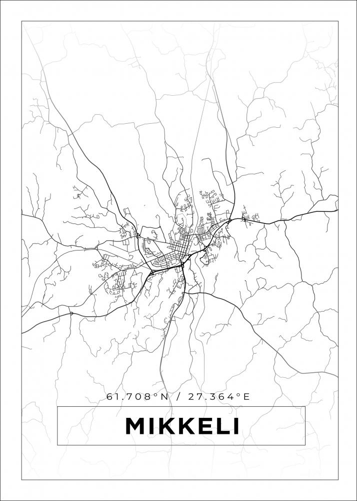 Map - Mikkeli - White
