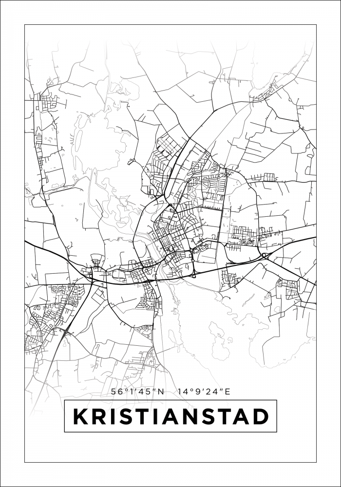 Map - Kristianstad - White