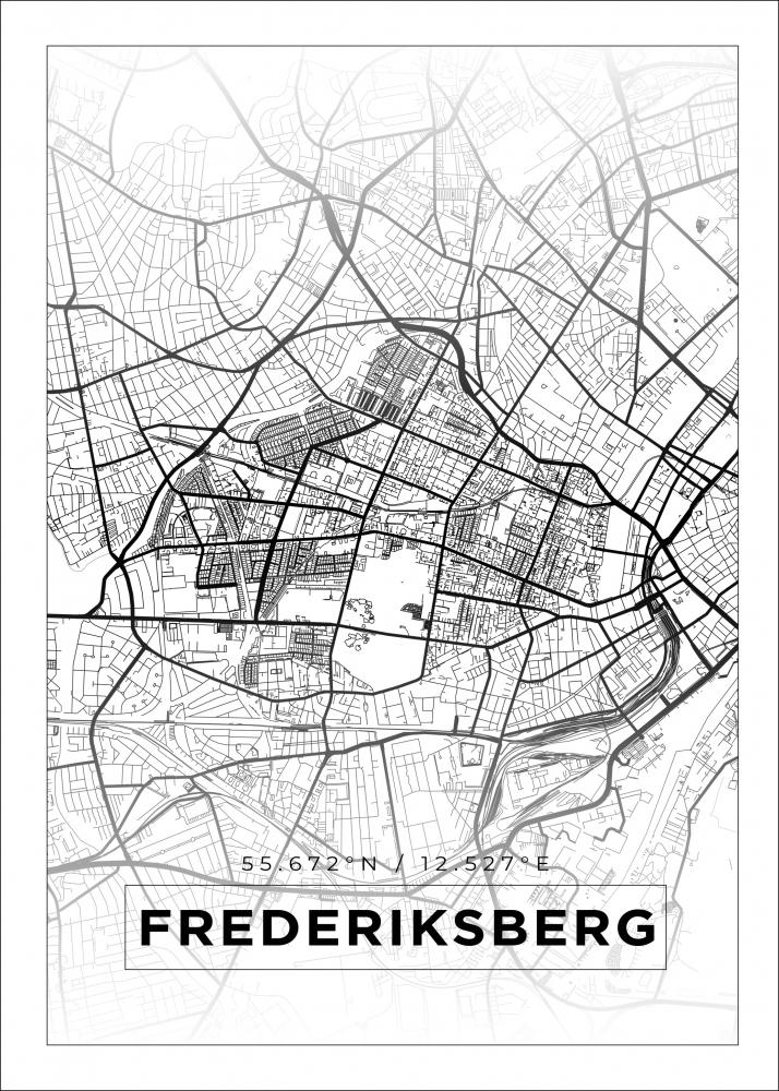 Map - Frederiksberg - White