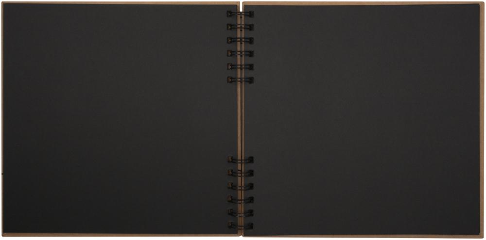 Travel Album spirale Marron - 25x25 cm (48 pages noires / 24 feuilles)