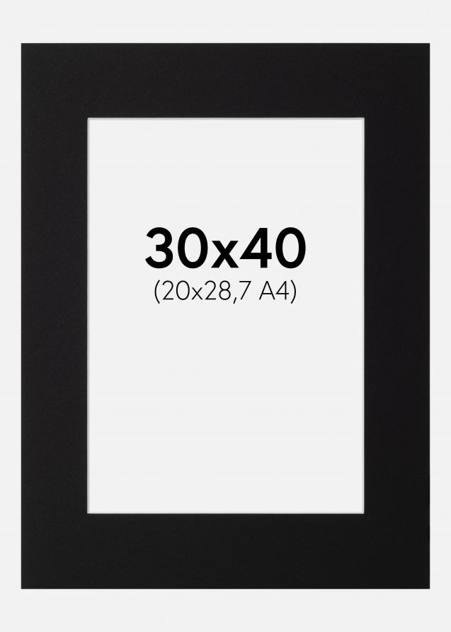 Passe-partout Canson Noir (noyau blanc) 30x40 cm (20x28,7 - A4)