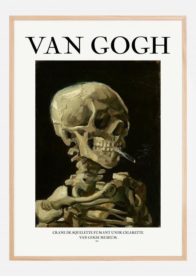 VAN GOGH - Head of a skeleton with a burning cigarette Poster
