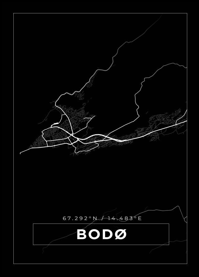 Map - Bodø - Black