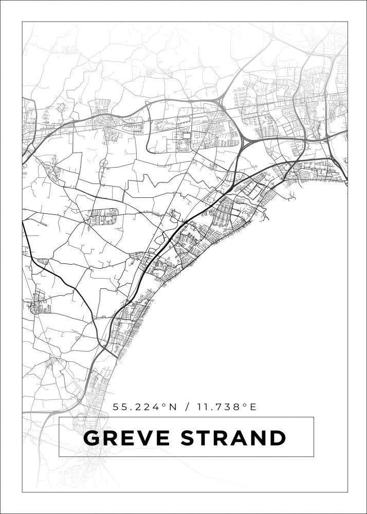 Map - Greve Strand - White