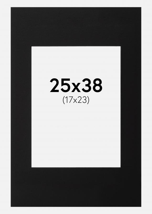 Passe-partout Noir (noyau noir) 25x38 cm (17x23)