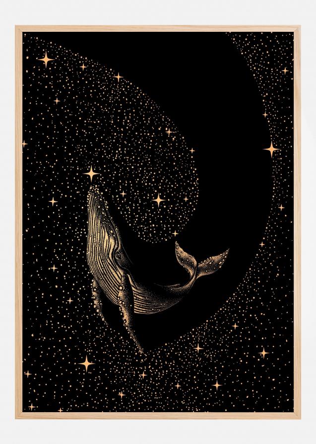 Starry Whale Dark Gold Version Poster