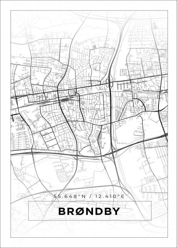 Map - Brndby - White