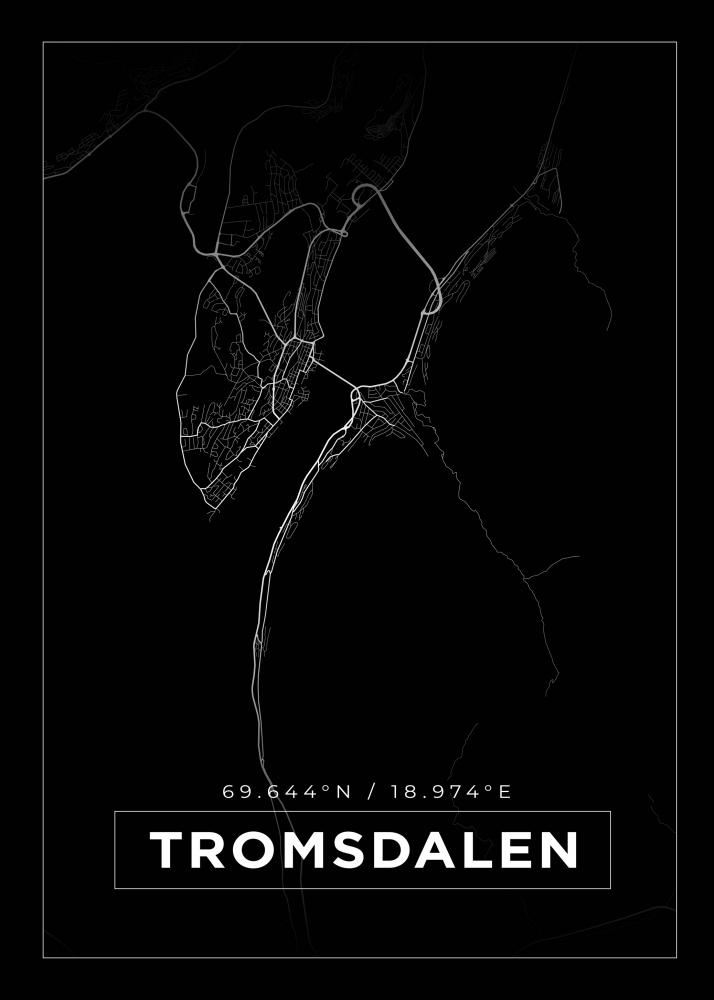 Map - Tromsdalen - Black