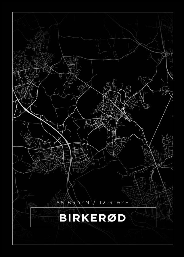 Map - Birkerød - Black