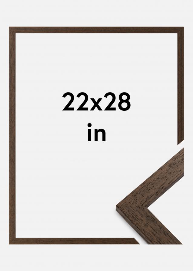 Cadre Brown Wood Verre Acrylique 22x28 inches (55,88x71,12 cm)