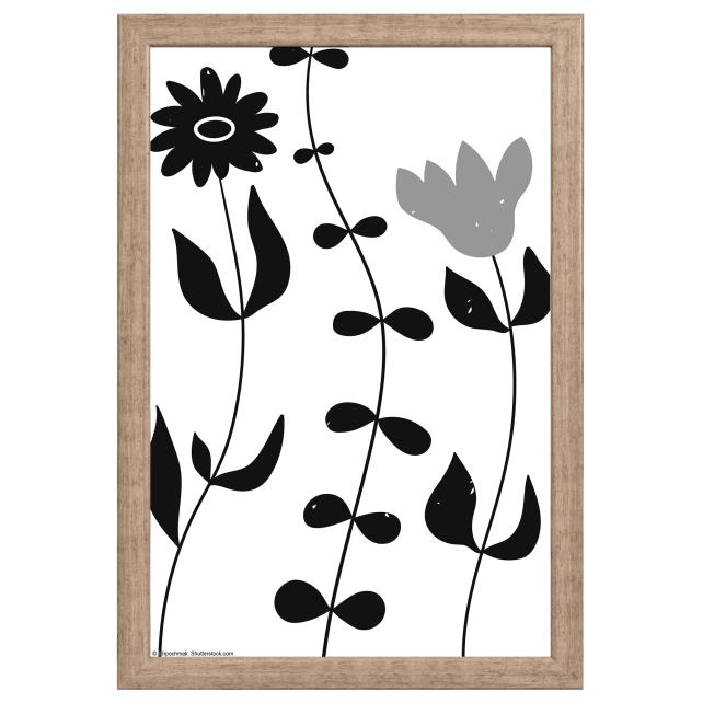 Cadre Liv Gris 20x30 cm - Passe-partout Blanc 10x20 cm