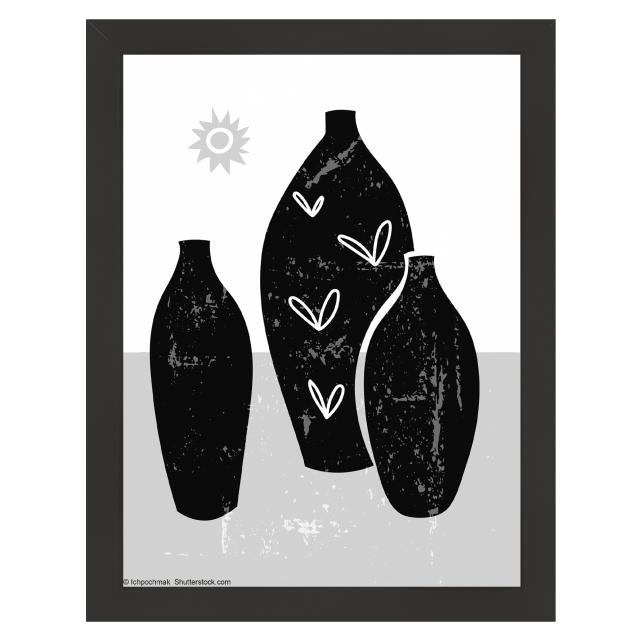 Cadre Liv Noir 15x20 cm - Passe-partout Blanc 11x15 cm