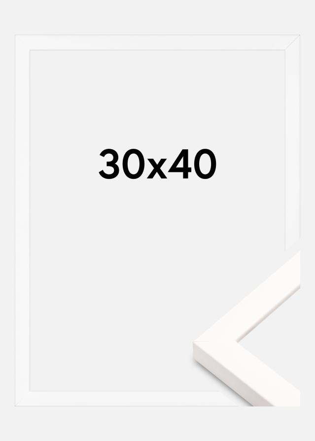 Cadre Brooke Verre Acrylique Blanc 30x40 cm