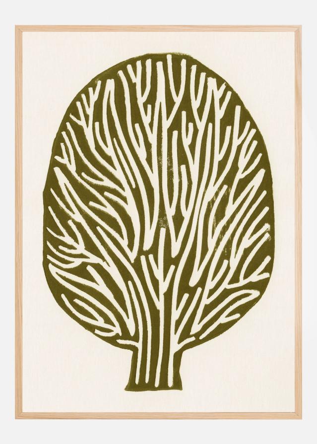 Linocut Tree Poster