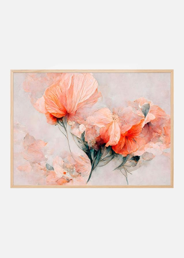 Wild Flowers On Beige Background Poster