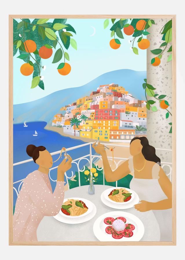 Girls in Positano Poster