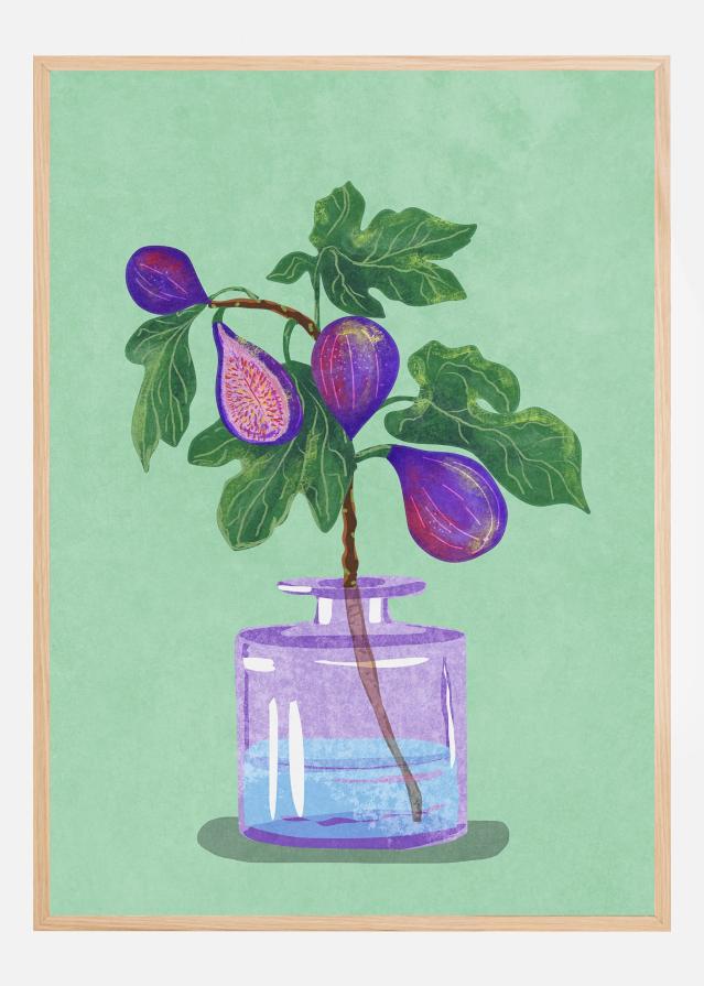 Figs Branch In Vase Poster