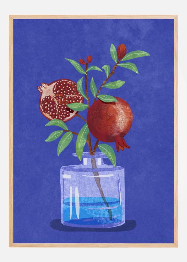 pomegranate in Vase Poster