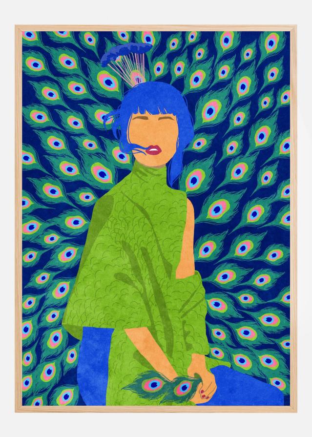 peacock woman Poster