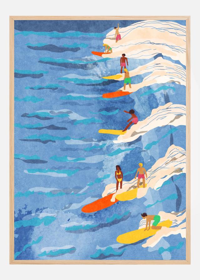 chilled surfing Poster