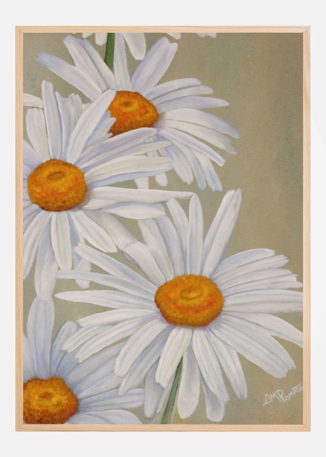 White Daisies Poster