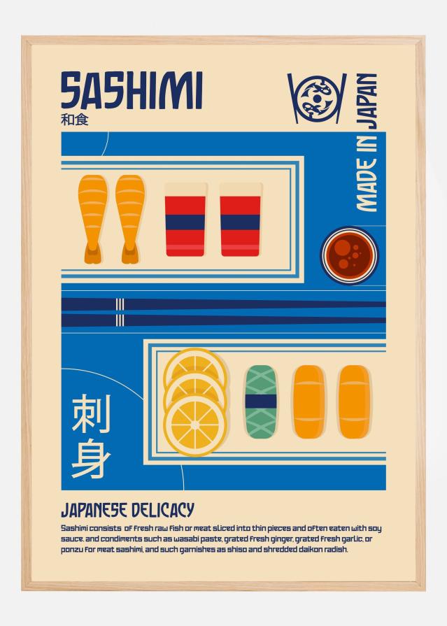 Sashimi Japanese Food Print Poster