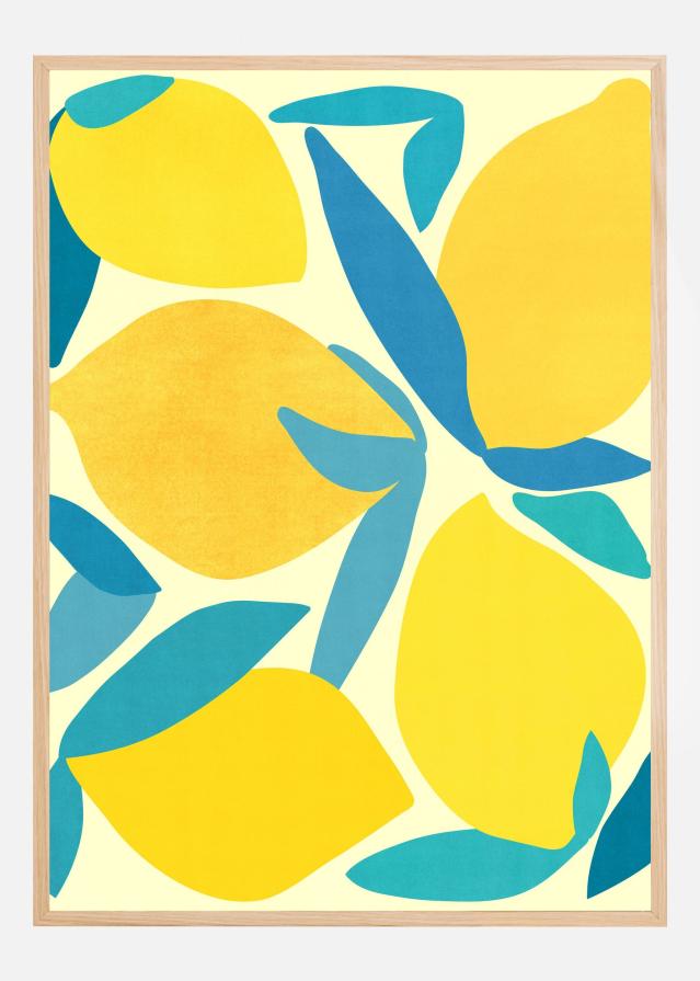 Lemon Shapes Poster