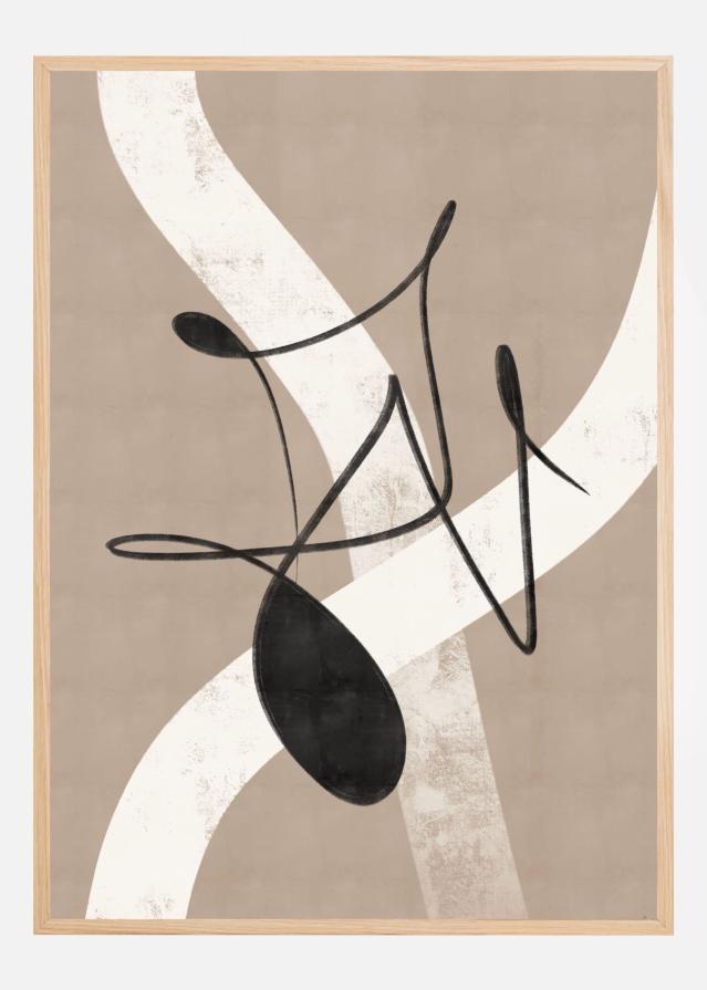 Beige abstract No.2 Poster