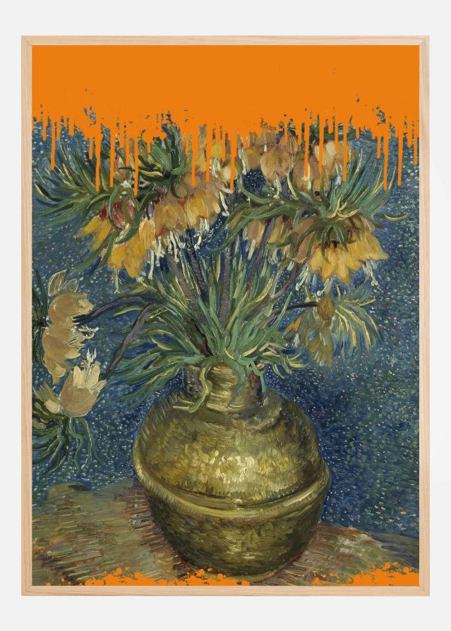 Collage Sunflowers and the splash Van Gogh Poster