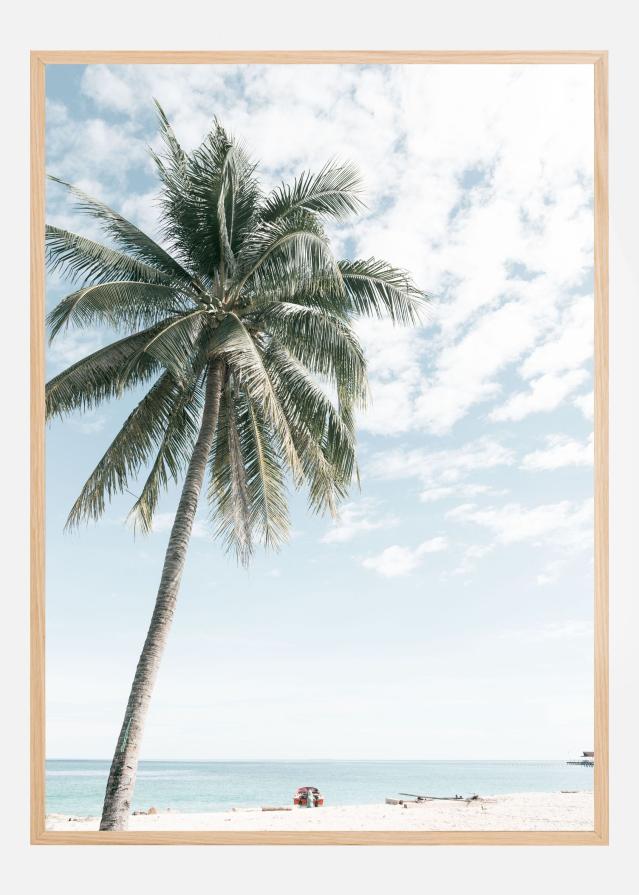 Palm tree at the beach 2 Poster