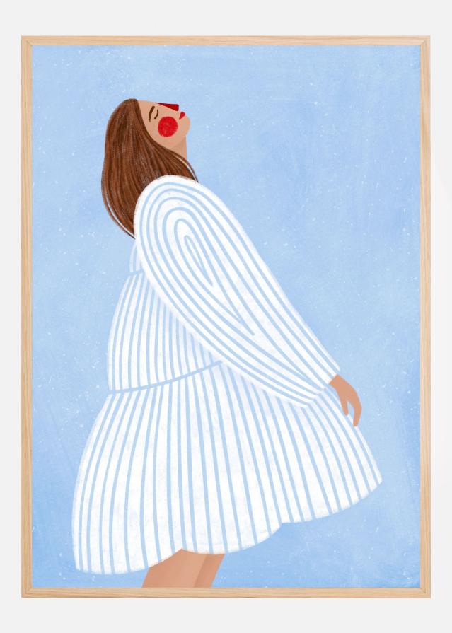 The Woman With the Blue Stripes Poster